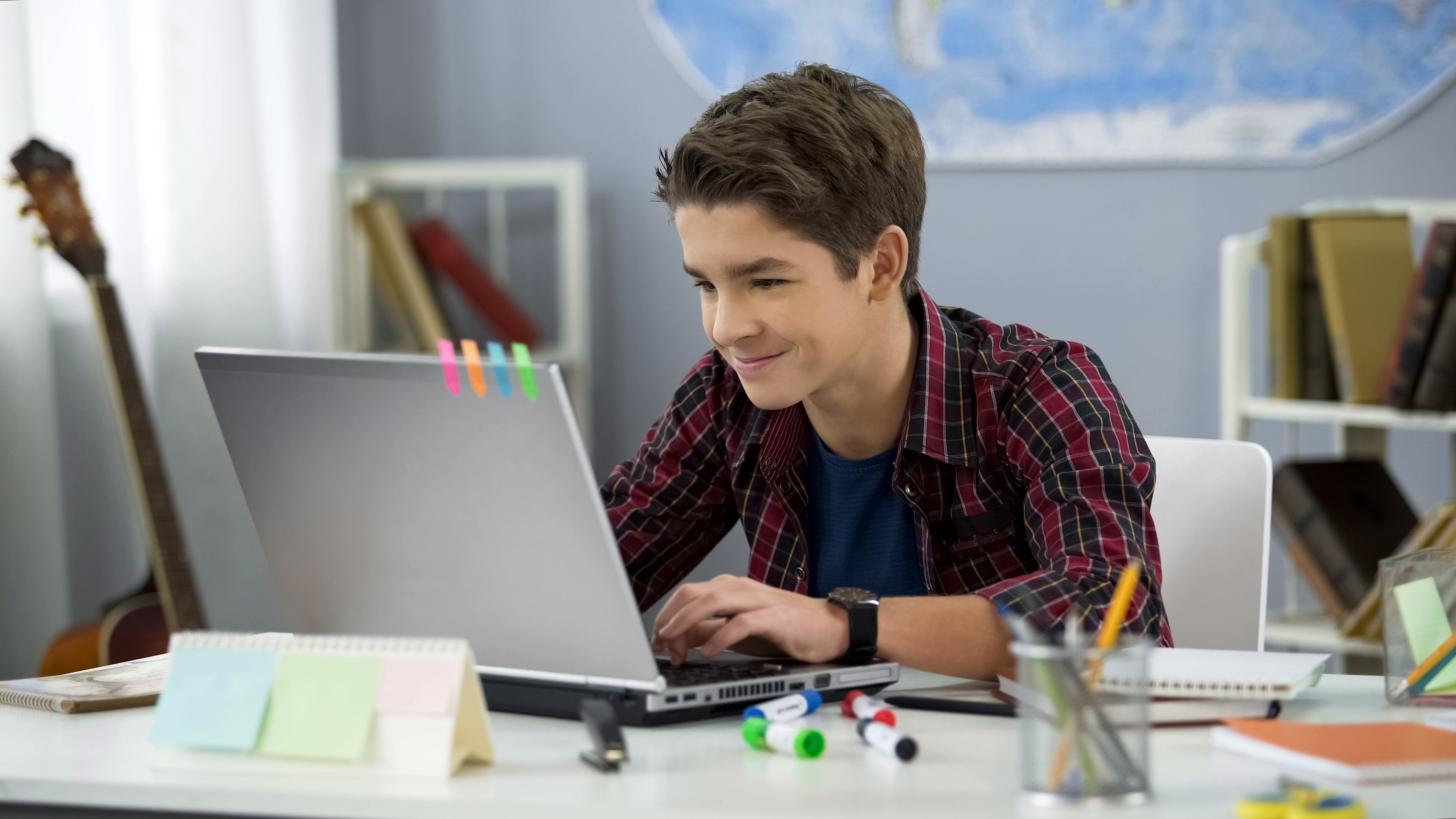 Student at desk